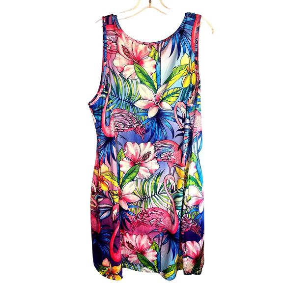 Women's 2X Sleeveless Pink Flamengo Top Shirt Tank Miss Size 18W 20W 2XL XXL - Picture 6 of 7